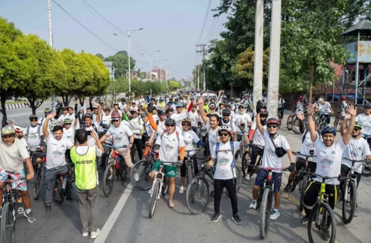 सांग्रिला डेभलपमेन्ट बैंकको साइकल र्याली सम्पन्न