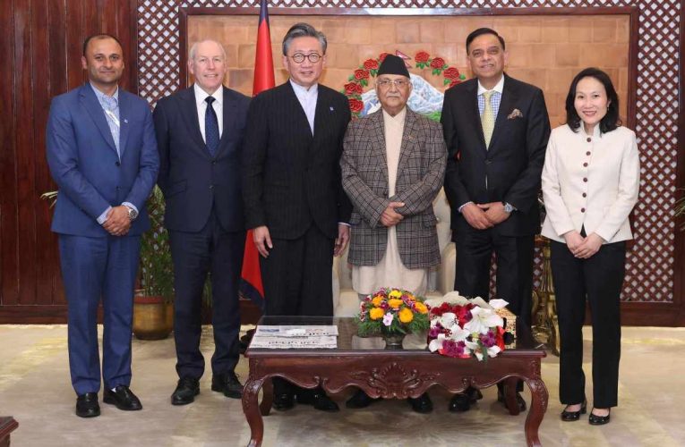 प्रधानमन्त्री र सिंगापुरको सर्वना जुरोङ ग्रुपबीच नेपालमा लगानीबारे छलफल