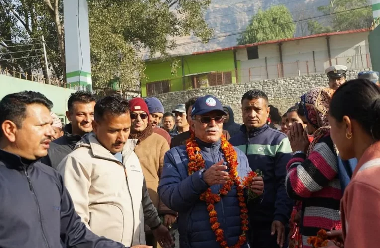 म्याग्दीको पूर्वाधार र पर्यटन विकासमा मेरो ध्यान गएको छ-  प्रचण्ड