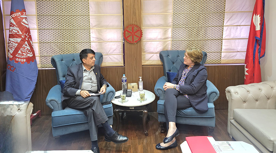 उद्योग वाणिज्य महासंघ अध्यक्ष ढकाल र स्पेन चेम्बर कार्यकारी प्रमुख रेनेबीच भेटवार्ता