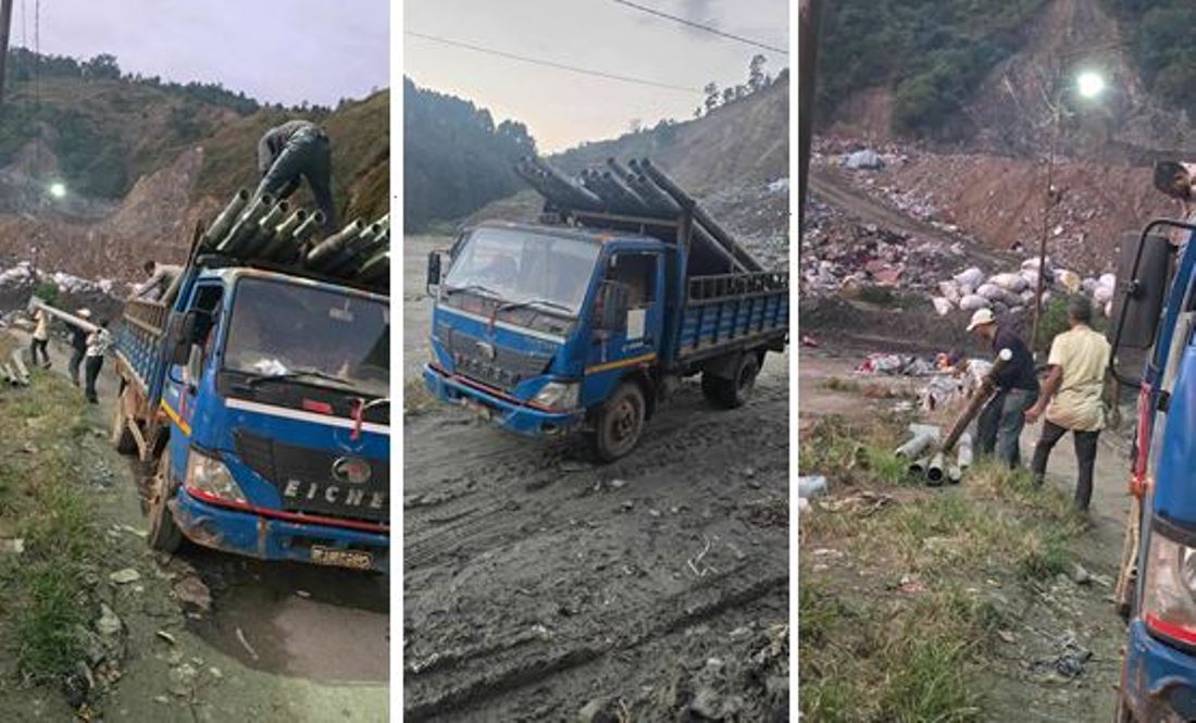 बञ्चरेडाँडामा रात्रिकालीन फोहोर व्यवस्थापनका लागि बत्ती जडान गर्न सुरु