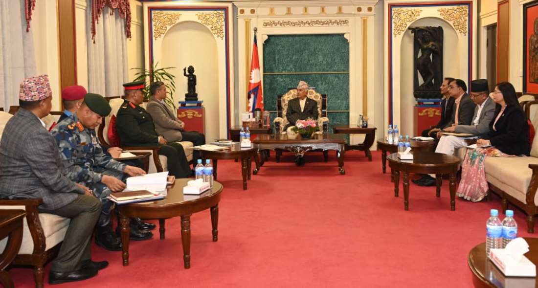 निर्वाचनमा शान्ति सुरक्षाको प्रबन्ध सुदृढ र प्रभावकारी बनाउन राष्ट्रपतिको निर्देशन